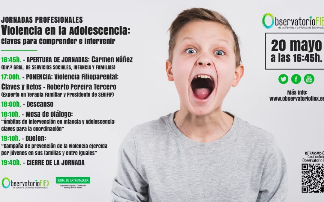 Márgenes y Vínculos participará en la jornada sobre violencia en la adolescencia que organiza Observatorio de la Infancia de Extremadura