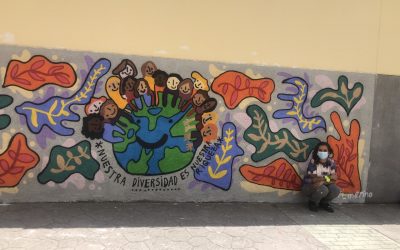 Márgenes y Vínculos llena un muro del instituto Clara Campoamor de Ceuta con los colores de la diversidad