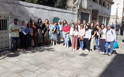 Márgenes y Vínculos embellece el Barrio de la Caridad con el mural El jardín del califa 