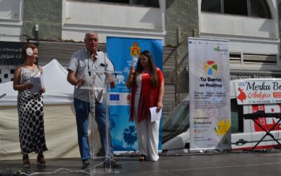 Márgenes y Vínculos y el equipo ERACIS+ del Ayuntamiento animan la pre feria algecireña con la pasarela flamenca multicultural Raíces del Sur